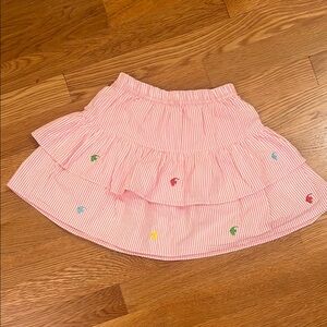 Pink Bubble Mini Skirt with Ruffled Tiers